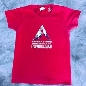 Athena Corps from Overwatch video game t-shirt, size XS